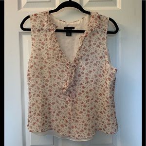 Silkland Floral Print Top   100% Silk Shell